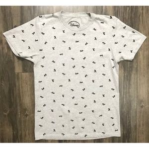 Disney Mickey Mouse Small T-Shirt Gray Tee